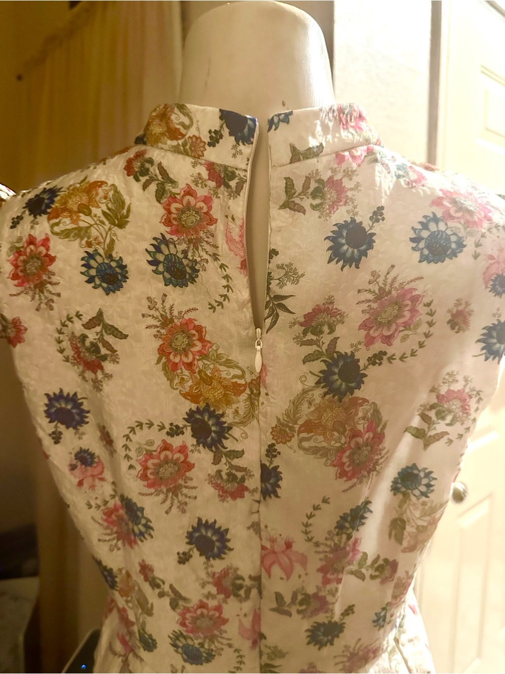 Floral Midi Dress with Ruffle Cap Sleeves - Picture 6 of 6